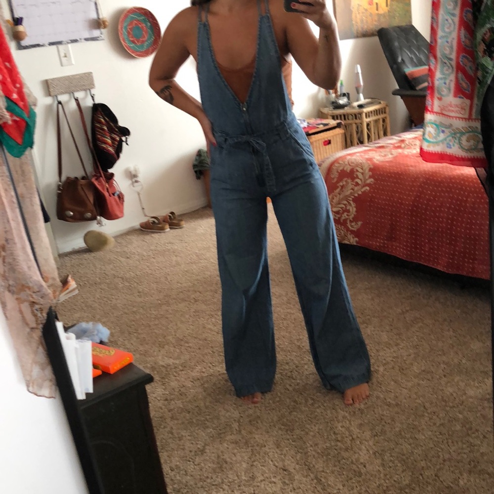 70’s wide leg overalls